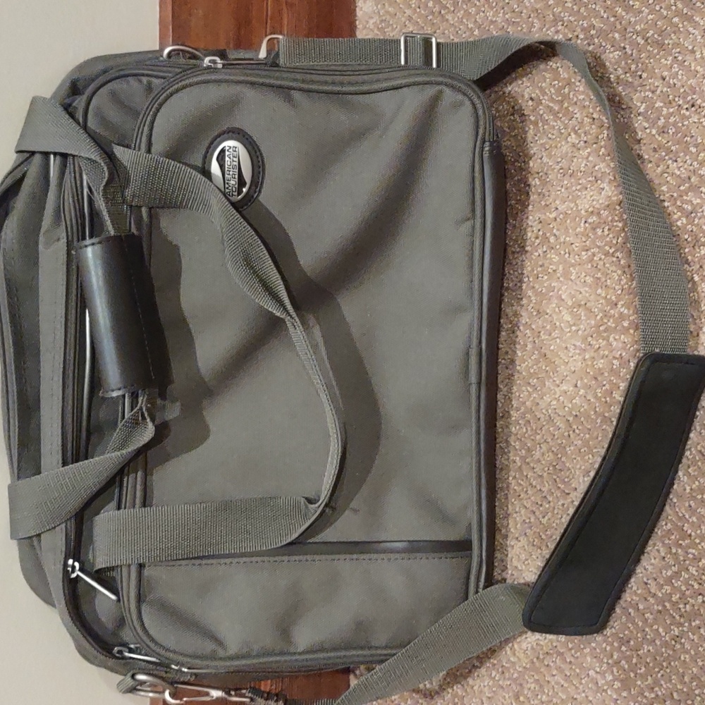 American tourister canvas computer briefcase bag